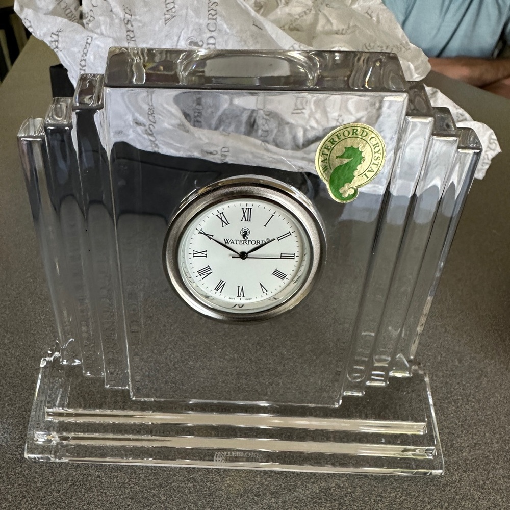 Brand new Waterford crystal office accent clock $65
